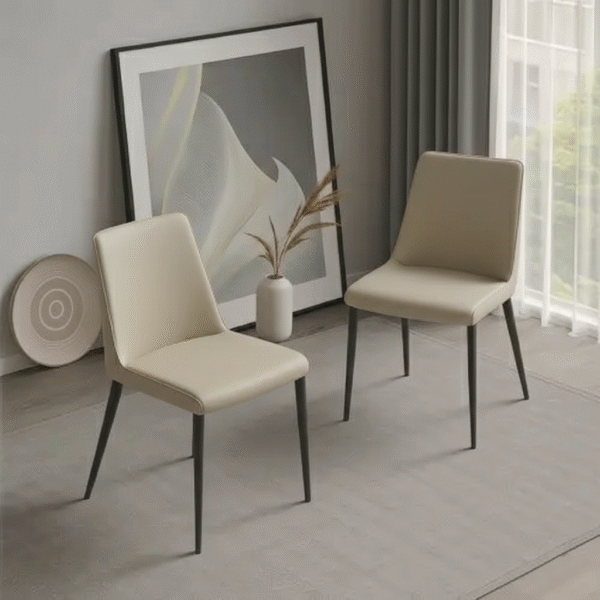 Lot de 2 chaises taupe