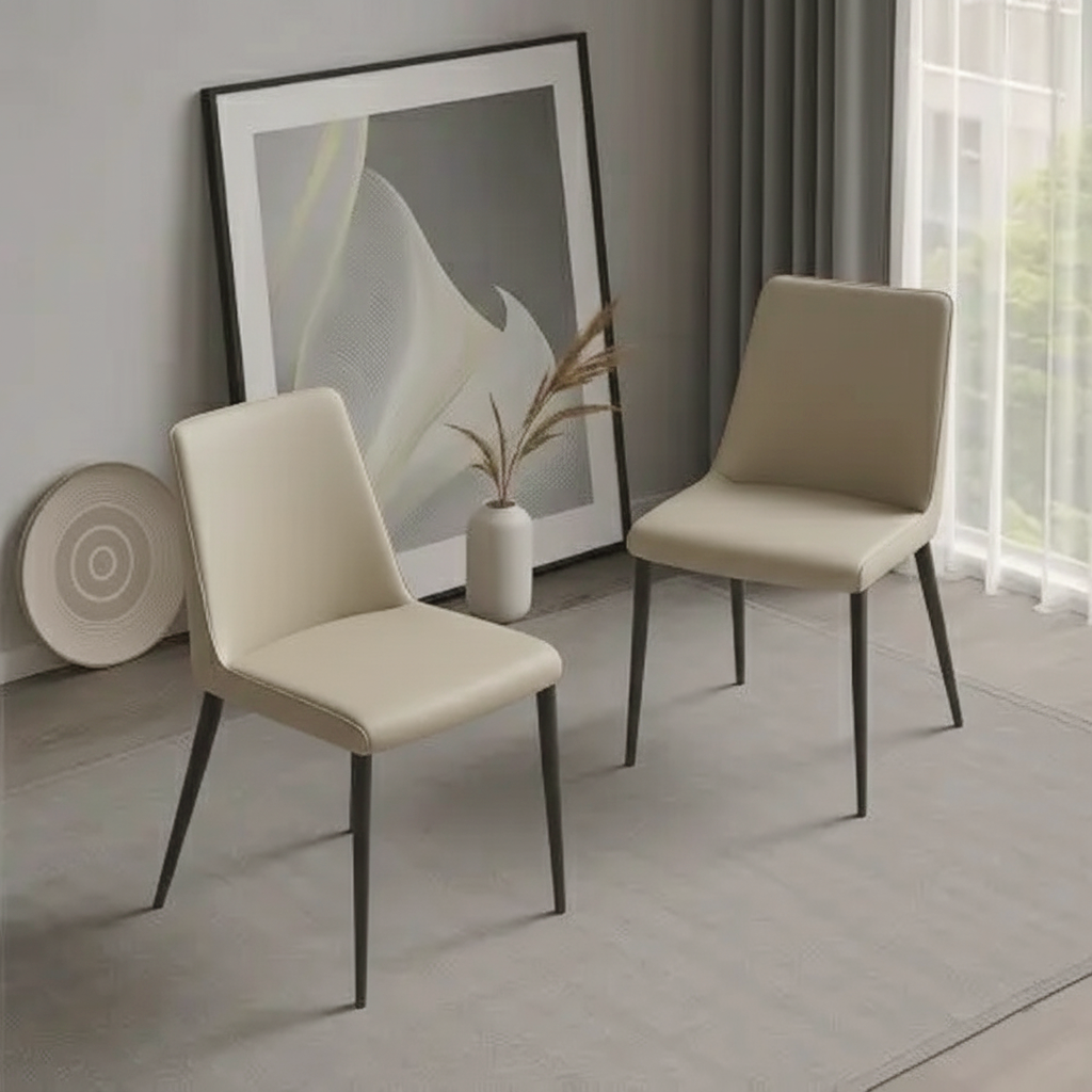 Lot de 2 chaises taupe