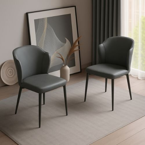 chaises salle a manger confortables simili cuir