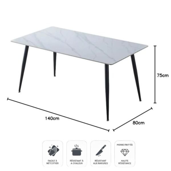 table-ceramique-blanche-resistante-rayures