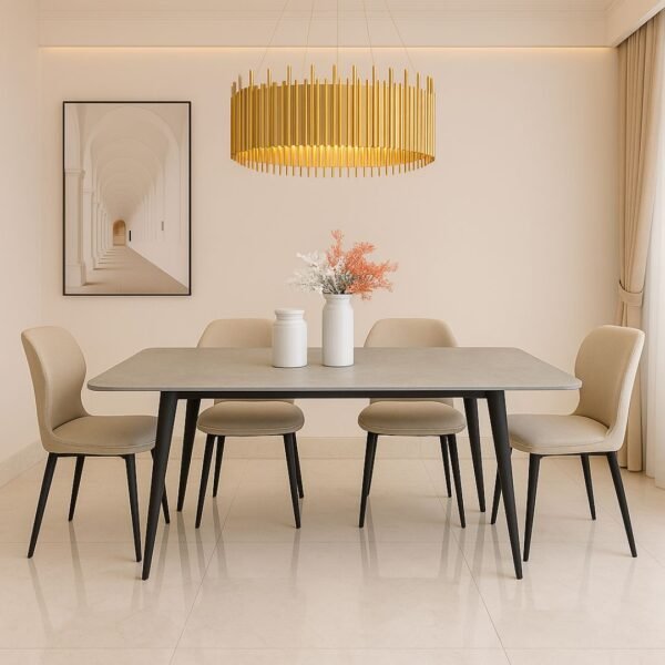 table ceramique grise style beton cire