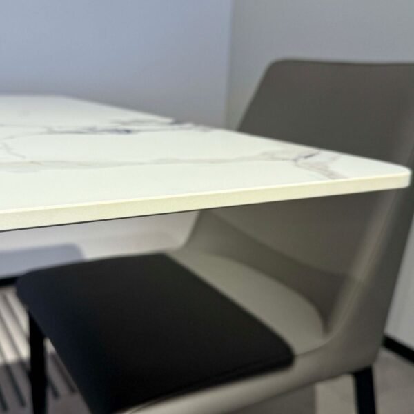 table design vera pied acier noir